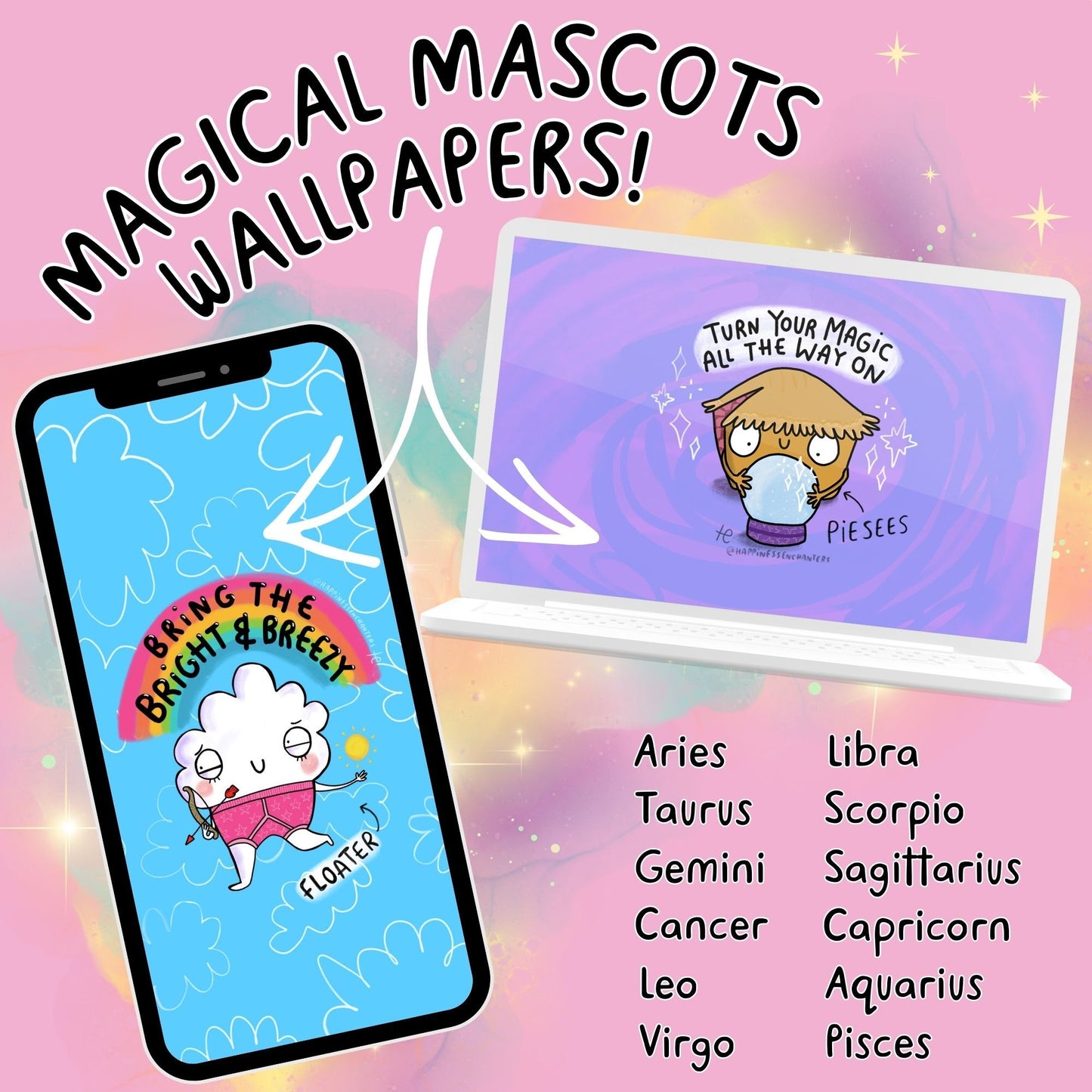 Magical Mascots Wallpapers - Digital Download